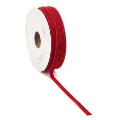 Vivant Velvet Narrow Ribbon - Warm Red